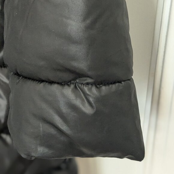 Guess Women's 3/4 Length Puffer Jacket With Pockets and Hood Sz XL Black - Picture 5 of 16